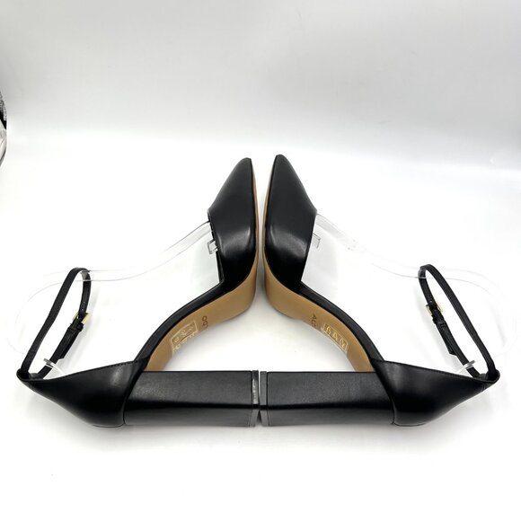 Aldo Womens Size 10 Black Leather D'Orsay Point Toe Block Heels Pumps Shoes - Picture 9 of 15